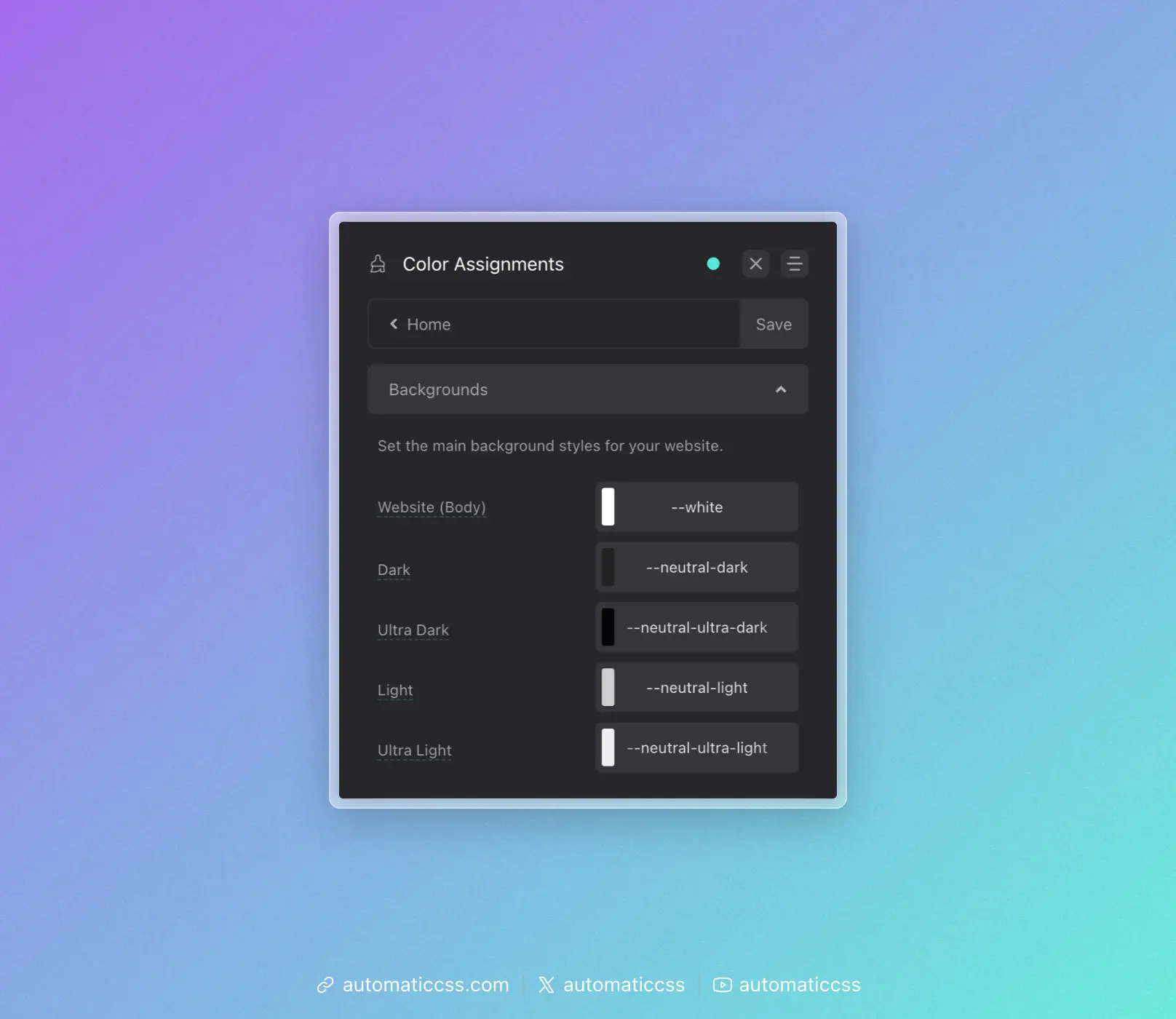 Background Settings